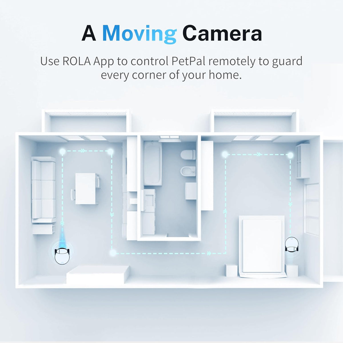 ROLA PetPal Mobile 2.5K Pet Camera Robot with Treat Dispenser