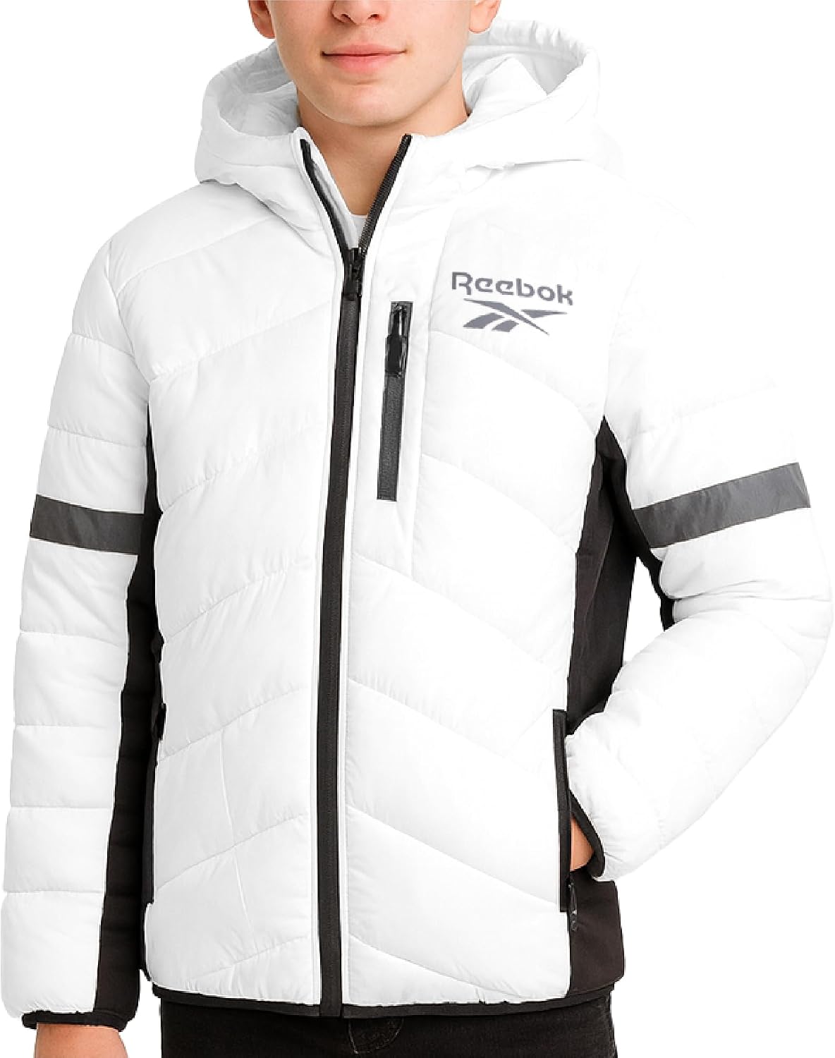 Boys Heavyweight Puffer Jacket, Wind & Water Resistant Winter Coat | Quilted Design with Insulated Hood, Full Zip and