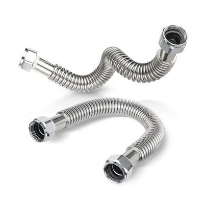 2PC HeSun 12-Inch 3/4" FIP x 3/4" FIP Water Heater Connector(HOSE038-2)