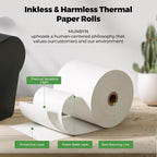 Thermal Paper 3 1/8 x 230ft, 5 Rolls Receipt Paper Work for Star Micronics TSP100 TSP143 Epson 80mm Receipt Printer