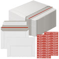 25 Pack Rigid Mailers 4.5x6.5 Inch Self Seal Document Mailers, 350GSM Protective Flat Cardboard Sturdy White
