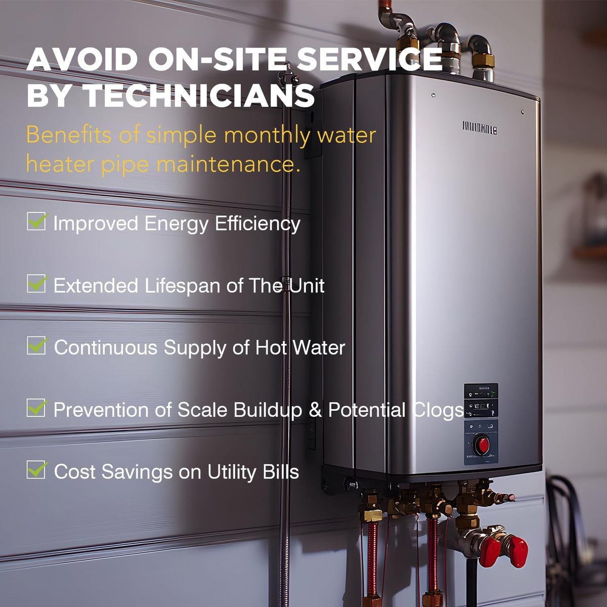 4-Pack Tankless Water Heater Descaler - Removes Limescale