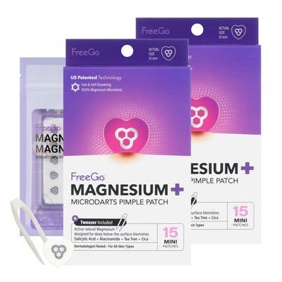 2 Packs Magnesium Blemish Microdarts | Korean Pimple Patch | Quick Calming | 99.9% Pure Magnesium | Madecassic Acid |