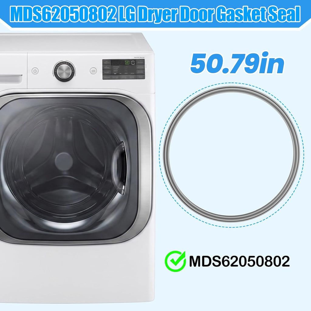 Upgraded MDS62050802 Dryer Door Gasket Seal Compatible with LG Dryer Door Gasket Seal Replacement Parts AP6236845 PS12081609 DLEX8100V DLEX8000W DLEX8100W Gaket for Kenmore 796 Dryer Door Seal Gasket