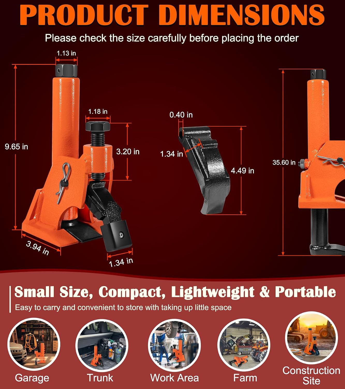 Manual Tire Bead Breaker with Rubber Pad Protector, 38"-42" Tires Changer Tool, Heavy-Duty Tire Bead Removal Tool