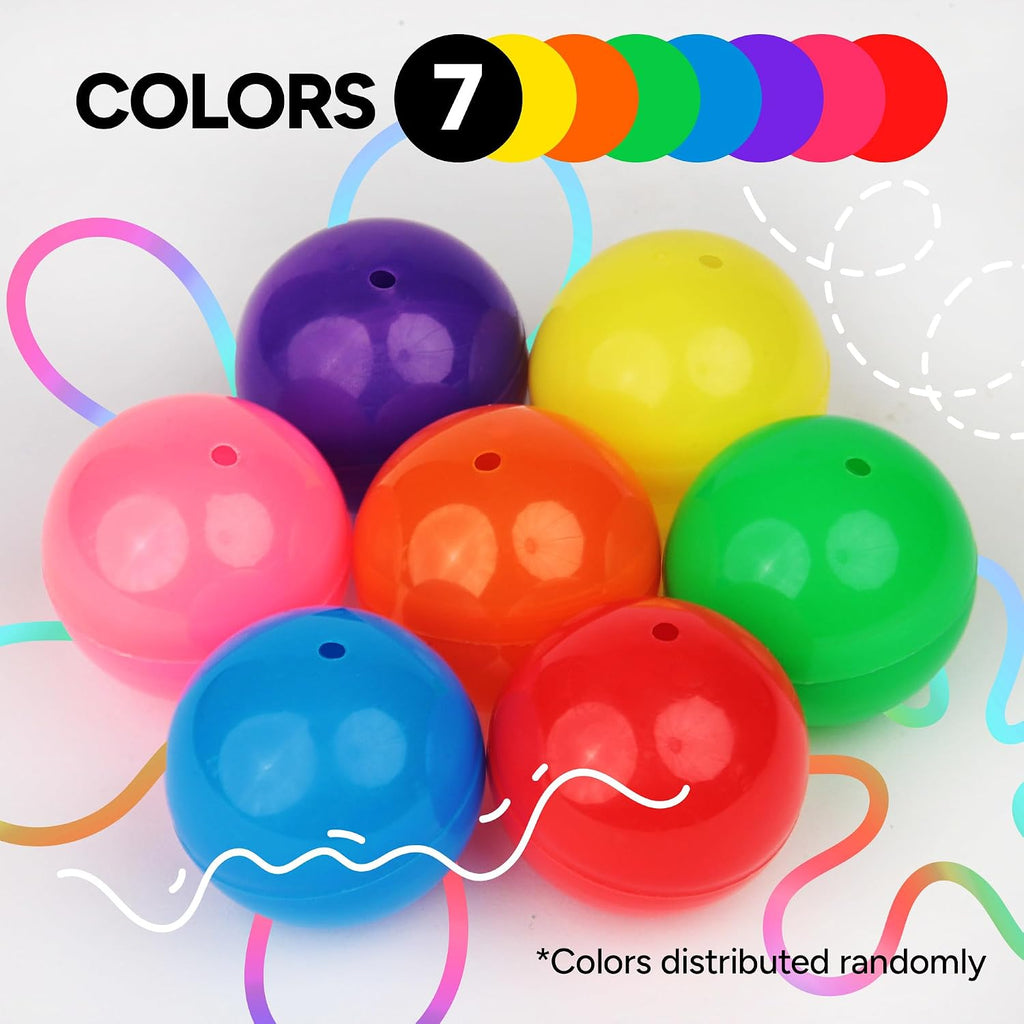 Capsule Vending Machine 2" Assorted Colors Round Capsules Empty - 50 pcs