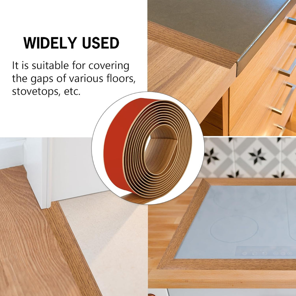 5Ft Floor Transition Strip Self Adhesive Vinyl Cover Floor Strip Flat Divider Transition Strip Wood Grain Design for