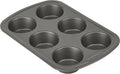 Everyday Muffin Pan Nonstick Warp-Resistant Carbon Steel Construction, 6-Cup, Gray