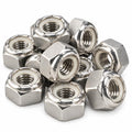 BCP Fasteners #10-32 Stainless Steel Nylon Insert Hex Lock Nuts, 50 Pack