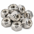 BCP Fasteners #10-32 Stainless Steel Nylon Insert Hex Lock Nuts, 50 Pack