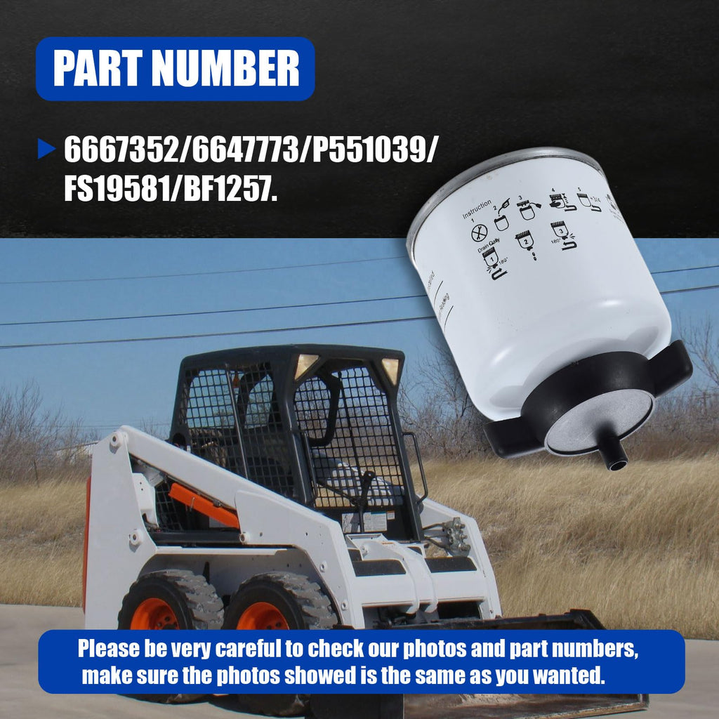 6667352 Fuel Filter with Water Separator Fits for Bobcat Loader