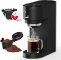 Single Serve Coffee Maker – Brew with Coffee Pods & Grounds, Compatible with Kcup Coffee Pods, Small Sizes Up to 6 8