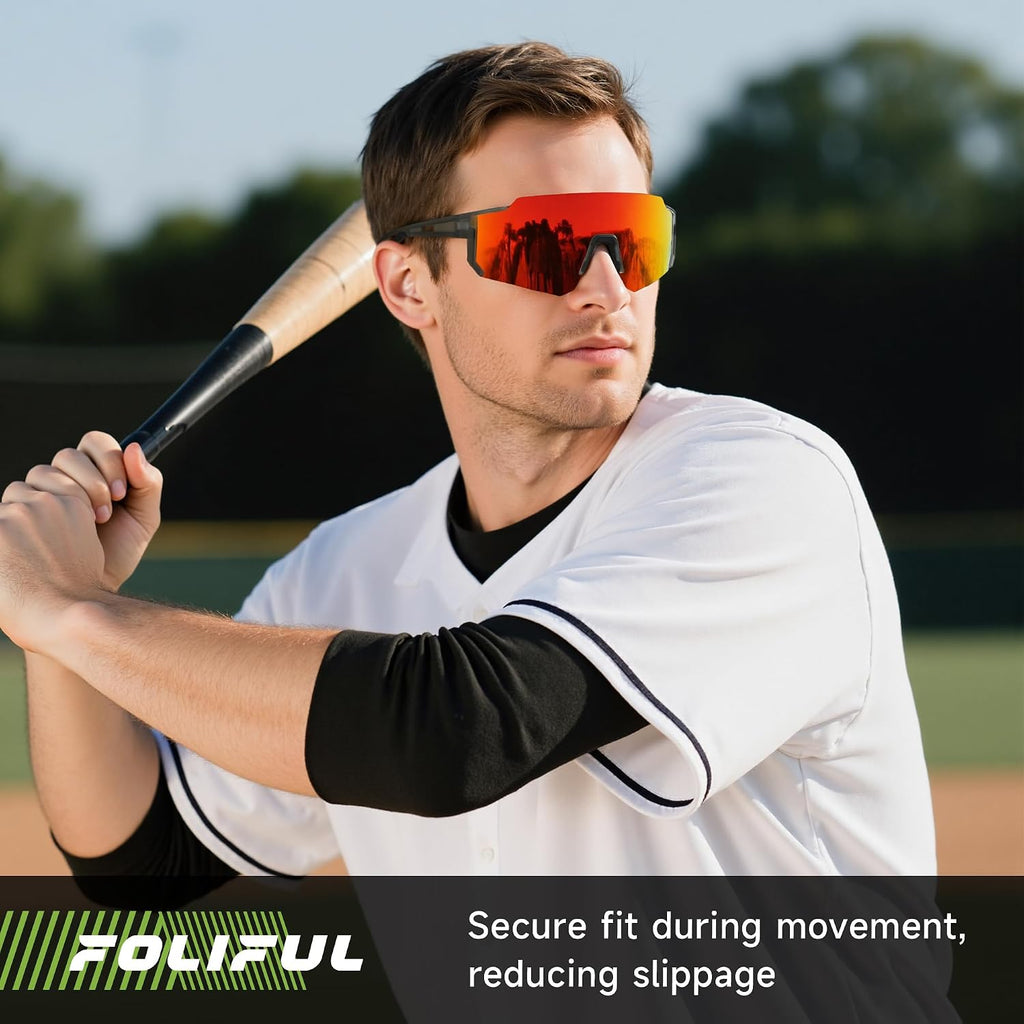 Sports Polarized Sunglasses Men Women for Running Baseball Hiking | 3 Pack Lightweight Sun Glasses with UV Protection
