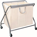 160L Collapsible Laundry Hamper with Wheels, Rolling Laundry Basket, Heavy Duty Cloth Sorter with Removable Bag