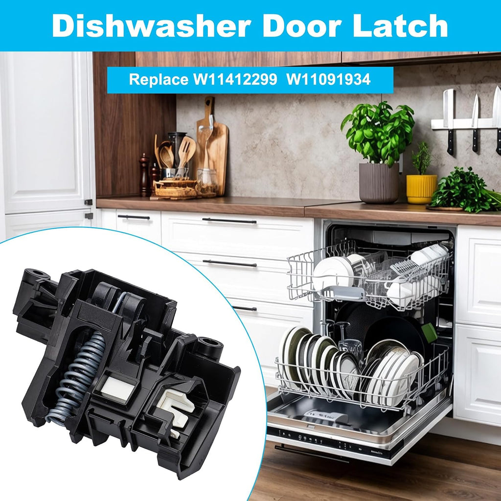 W11412299 Dishwasher Door Latch Replacement for Whirlpool, Kenmore, KitchenAid, Maytag - Replaces W11091934, MDB4949SKB0, MDB8959SKZ0, MDB4949SKZ0, MDB8959SKK0