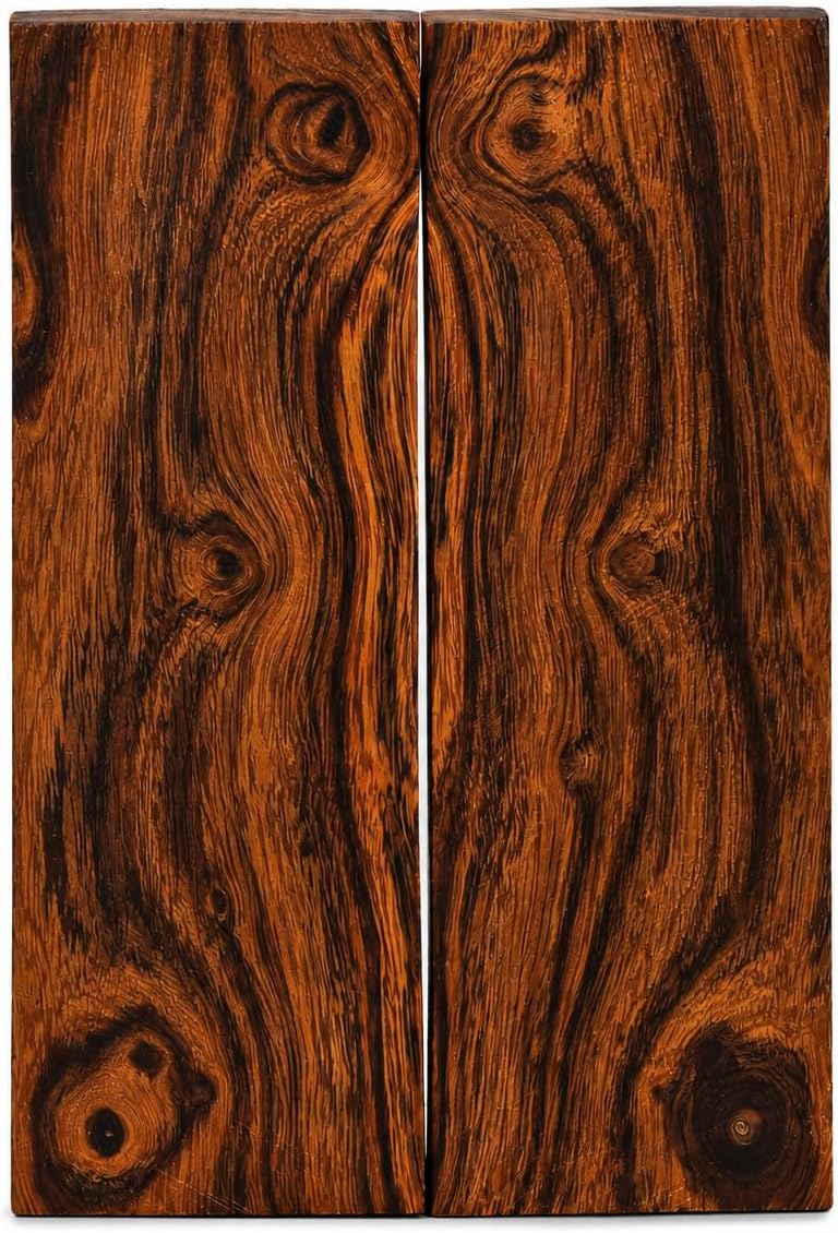 Desert Ironwood Knife Handle Scales — Bookmatched 1 Pair — Exotic Wood Knife Handle Materials Blanks for Knife
