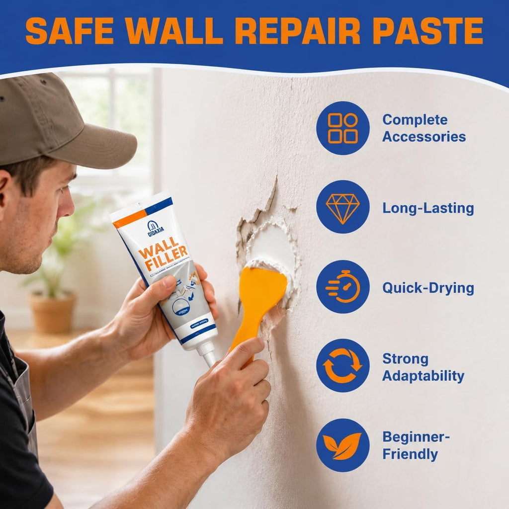 Drywall Repair Kit 2 Pack, 8.8 oz Each Wall Repair Putty Paste | White wall repair paste and putty kit with aluminum