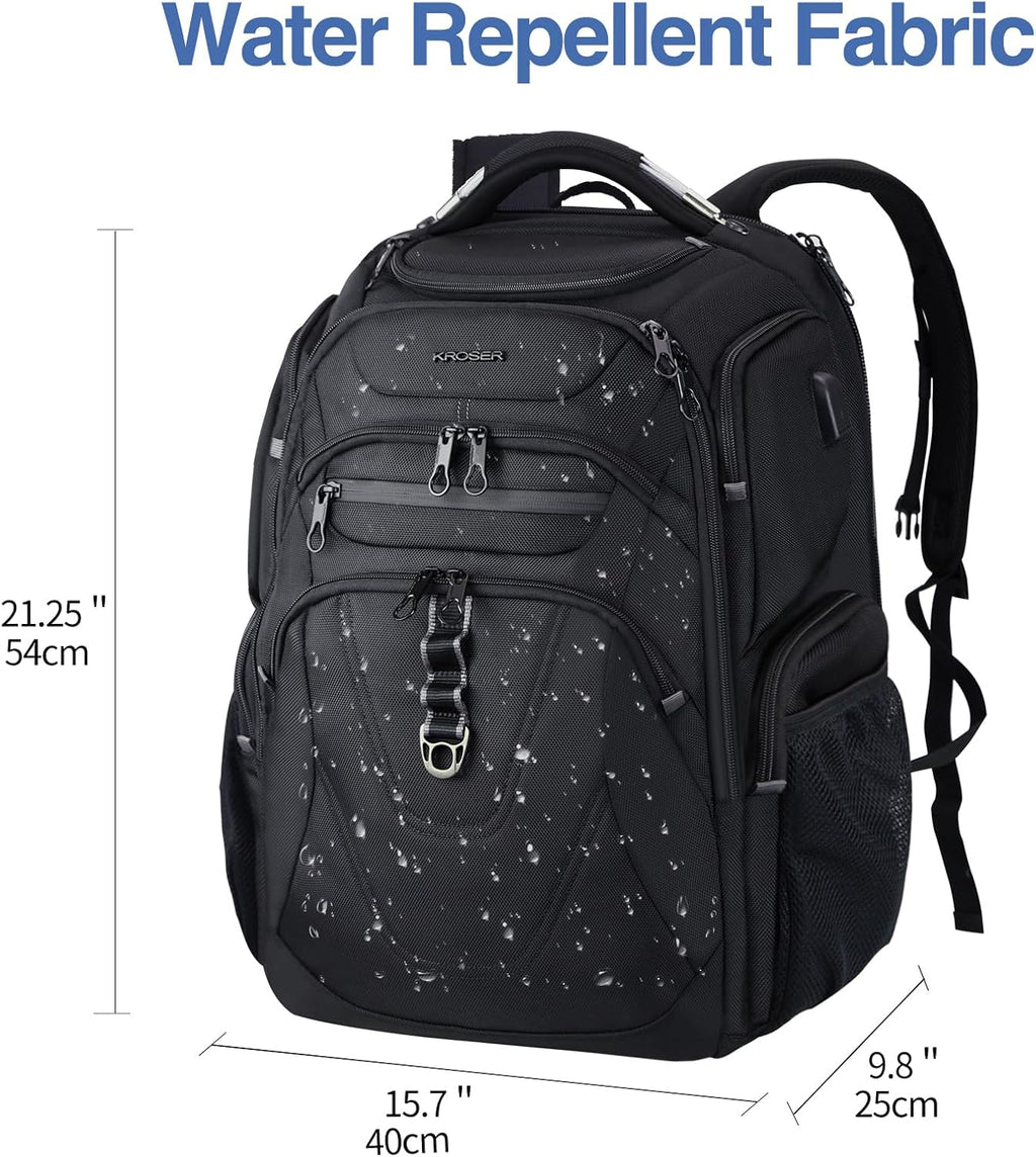 TSA Friendly Travel Laptop Backpack 18.4 inch XXXL Gaming Backpack Water-Repellent College Daypack Business Backpack