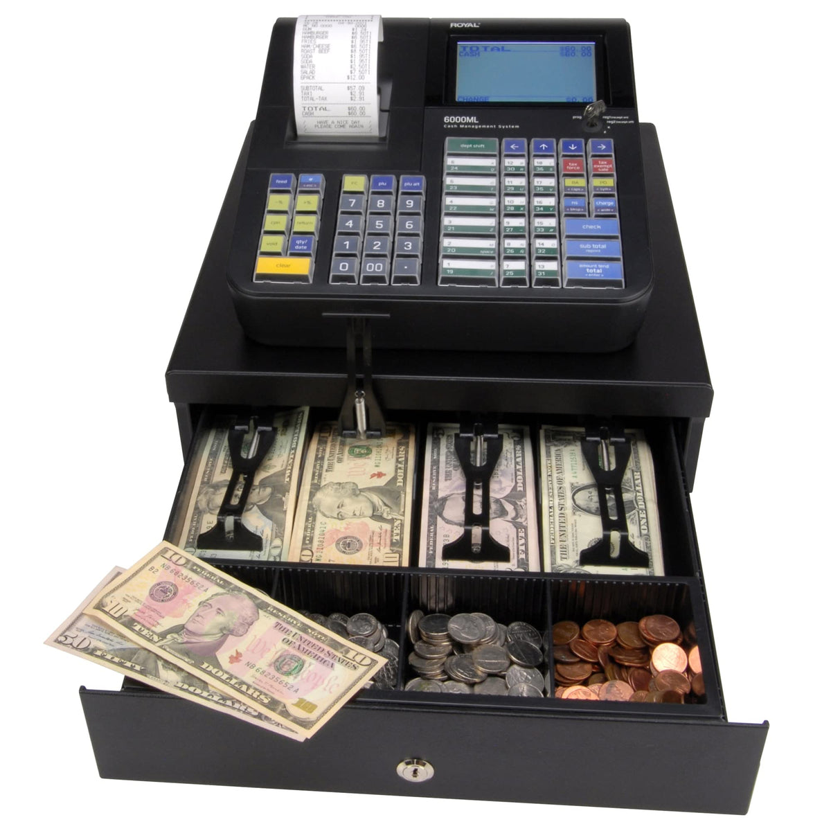 6000ML Cash Register, Black