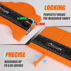 TOOLIFE 10 Inch Contour Gauge Profile Tool with Unlimited Connection