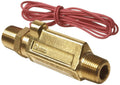 Gems Sensors FS-380 Series Brass High Pressure Flow Switch, Inline, Piston Type, 1 gpm Flow Setting, 3/8" NPT Male