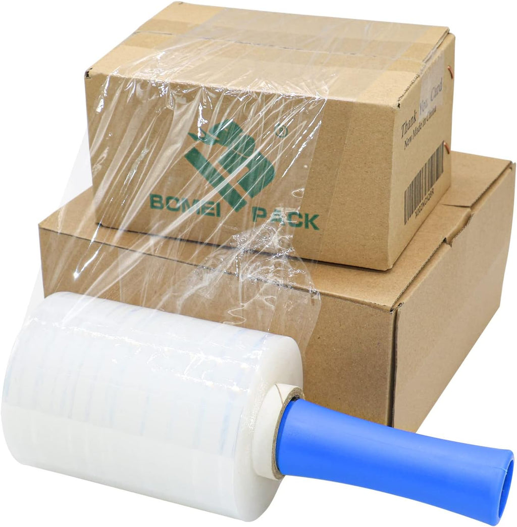 Plastics Industrial Mini Stretch Wrap Film Replacement 5" x 1000ft Roll, 80 Gauge for Moving, Packing Wrap Industrial
