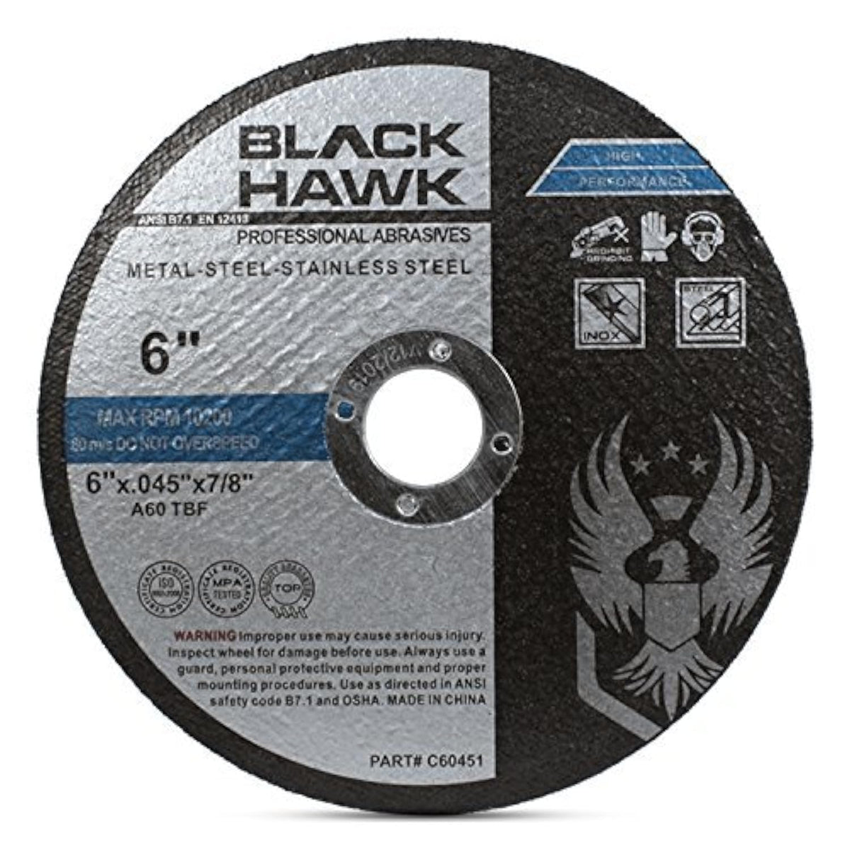 BHA 6 x .045 x 7/8 Cut Off Wheels for Metal, Thin, Angle Grinder - 25 Pack