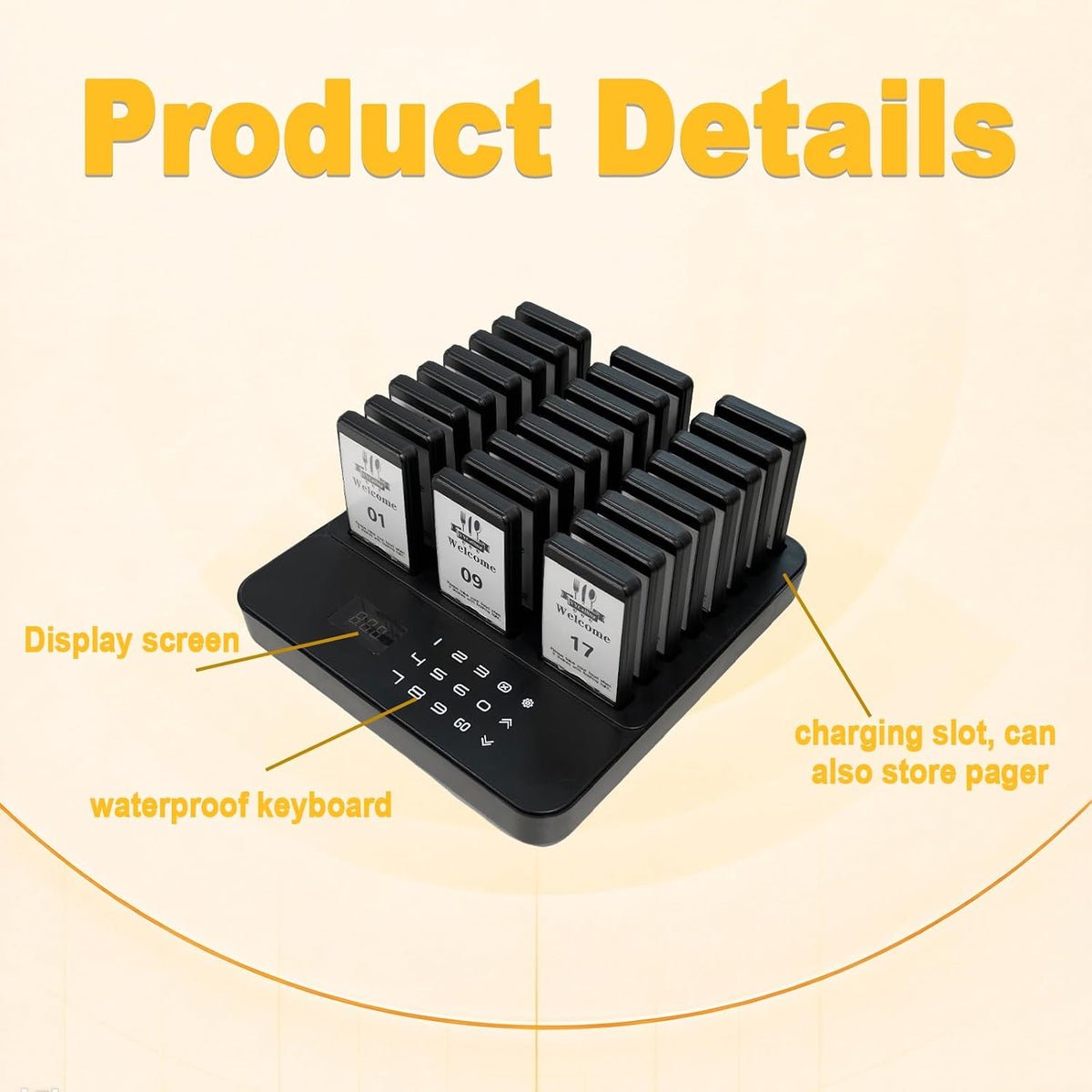 Restaurant Pager,Pagers for Restaurants 24 Guest Pagers