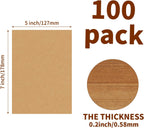 100 Pack 5x7 Chipboard Sheets, Kraft Cardboard for Shipping