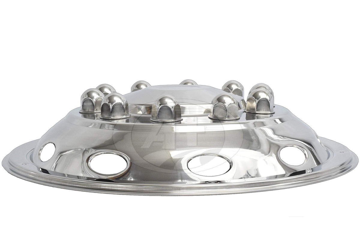 Deluxe Front Wheel Simulator Cover 22.5" with Universal Locking-Ring Mount 50225F
