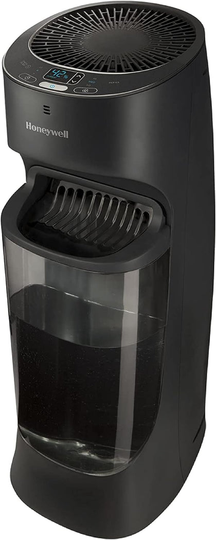 Top Fill Tower Humidifier, Digital Humidistat, Black – Cool Mist Humidifiers for Bedroom, Home or Office with