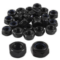 Hitefu M8 x 1.25mm Hex Lock Nuts, Black, 25PCS