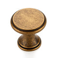 Antique Brass Kitchen Cabinet Knobs, Solid Zinc Pulls, 5 Pack