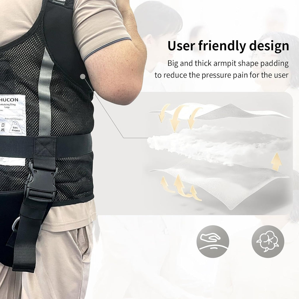 Patient Lift Sling Medical Transfer Sling for Patient Walking Training, Working Aids for Ambulation Support Training