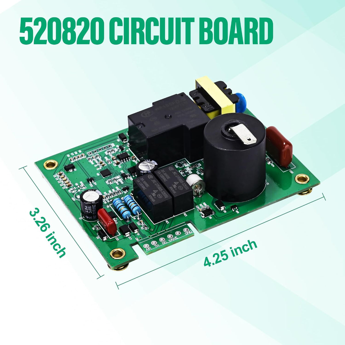 520820 RV Furnace Heater Circuit Board with Fan Control Compatible with Suburban 12VDC Module Board，Replaces # 520199, 520814, 520871, 33550L, AP4896608