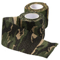 Camouflage Tapes, 2PCS 14.8ft Long self-Adhesive Camo Wrap, Elastic Camo Duct Tape, Cuttable Reusable Form Tape for