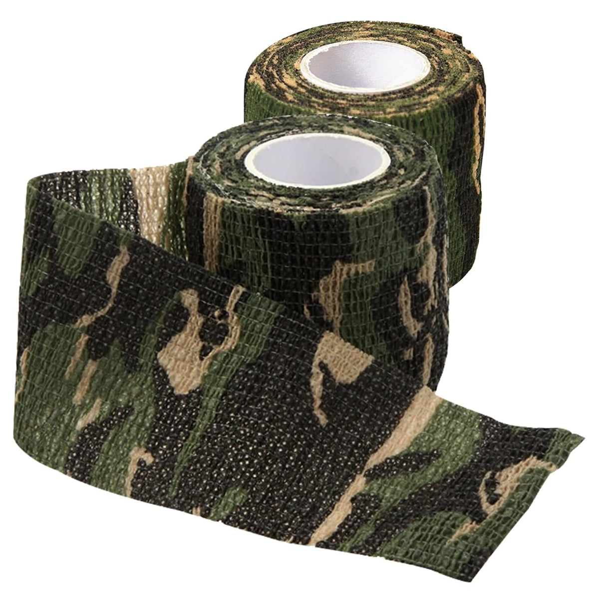 Camouflage Tapes, 2PCS 14.8ft Long self-Adhesive Camo Wrap, Elastic Camo Duct Tape, Cuttable Reusable Form Tape for