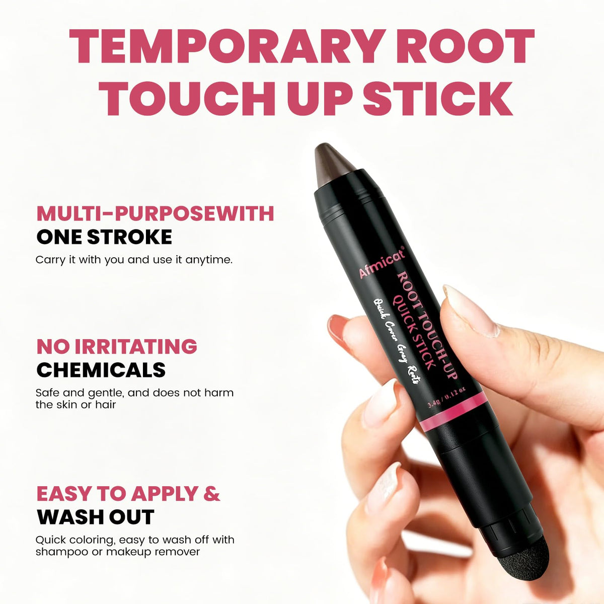 Root Touch Up Stick for Gray Roots & Thinning Hair, #Dark Brown