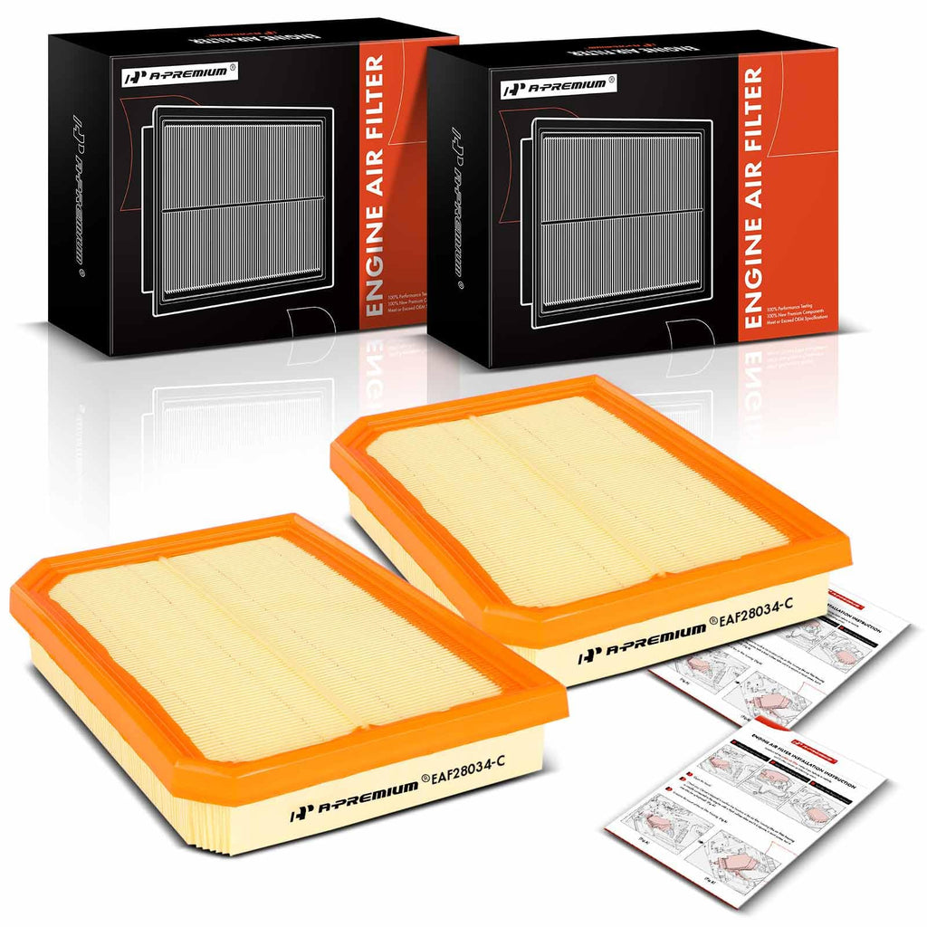 A-Premium 2-PC Engine Air Filter Compatible with Mercedes-Benz Models