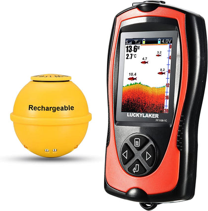 Sonar Kayak Fish Finder Portable Water Handheld Depth Finder Boat Transducer Wireless Fish Finders Sea LCD Screen