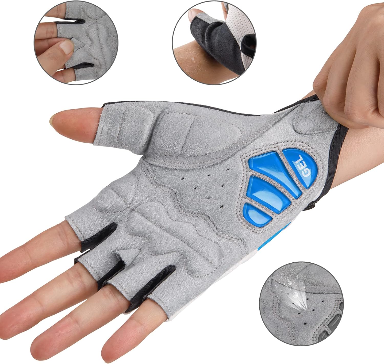 Cycling Gloves for Men Women - Road/Mountain Bike Gloves Anti Slip Shock Absorbing Padded -Bicycle Biking Gloves for