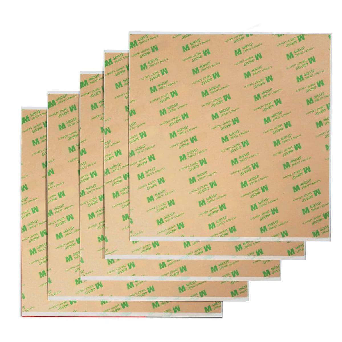 Heat Resistant Double Sided Tape,468MP Double Sided Adhesive Transfer Tape Sheets 8.66x8.66 Inch,Clear Thin