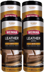 Leather Cleaner, Conditioner & Protector, 4 Pack, Car Interior