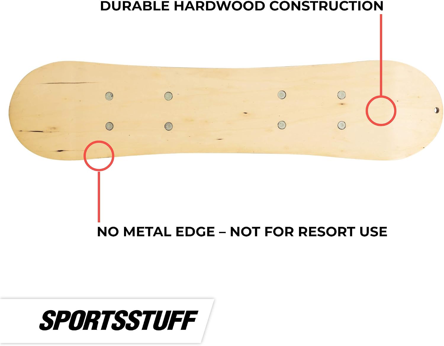 Wood Snowboards/Snow Sleds - Beginner Kids Winter Sports Accessories - 90cm-130cm Models