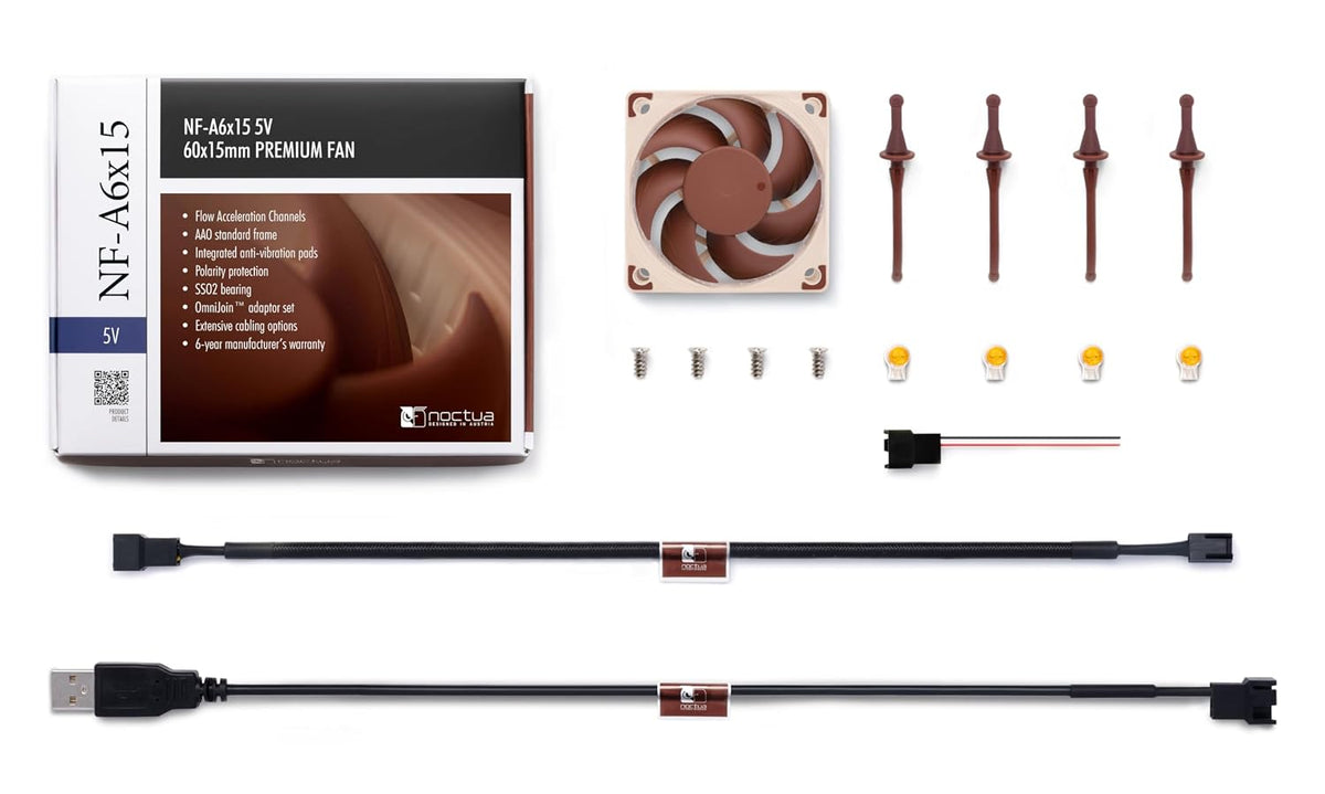 Noctua NF-A6x15 5V, High-Performance Quiet Fan 60mm