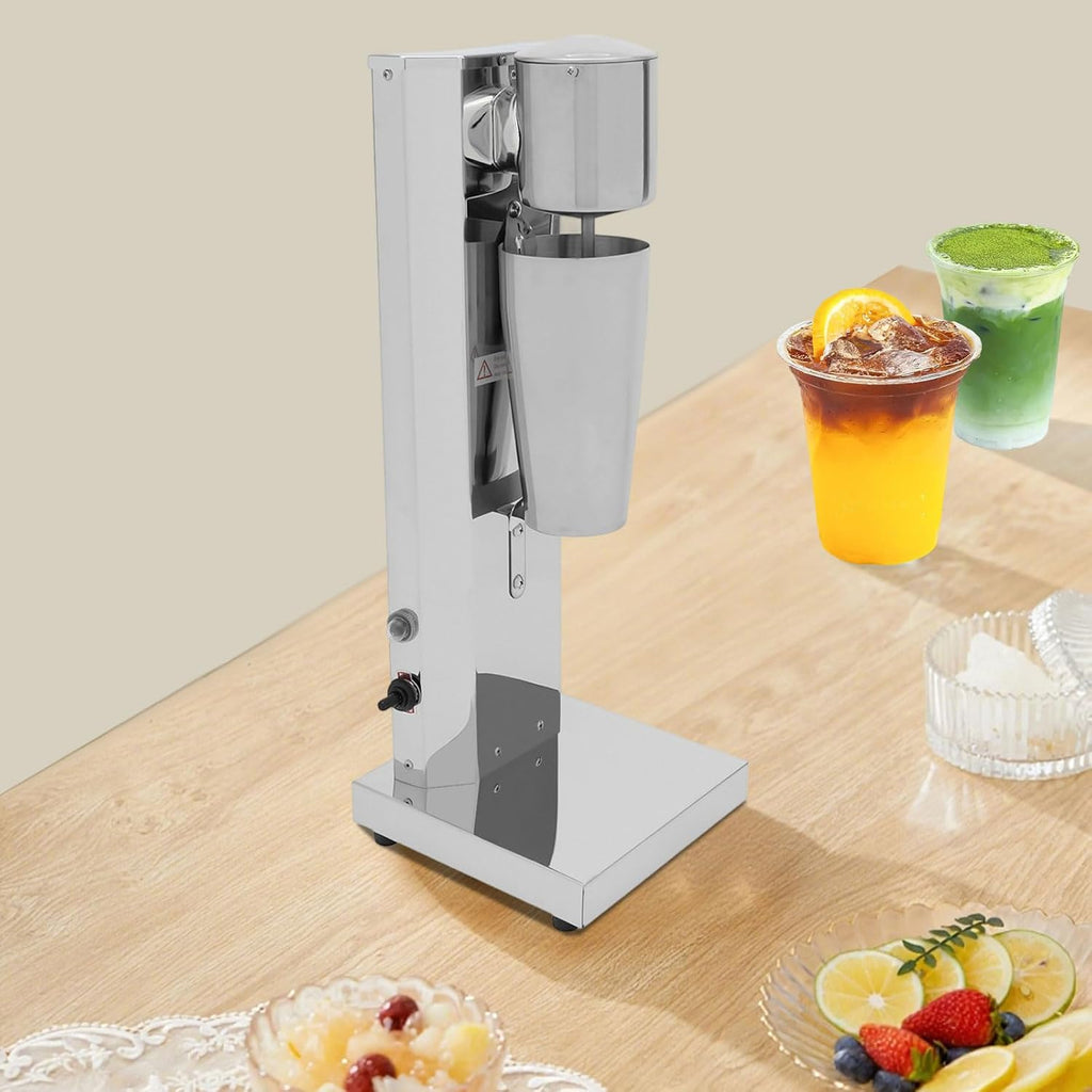180W Electric Milkshake Machine, Single-Spindle Drink Mixer, 2 Speed Adjust