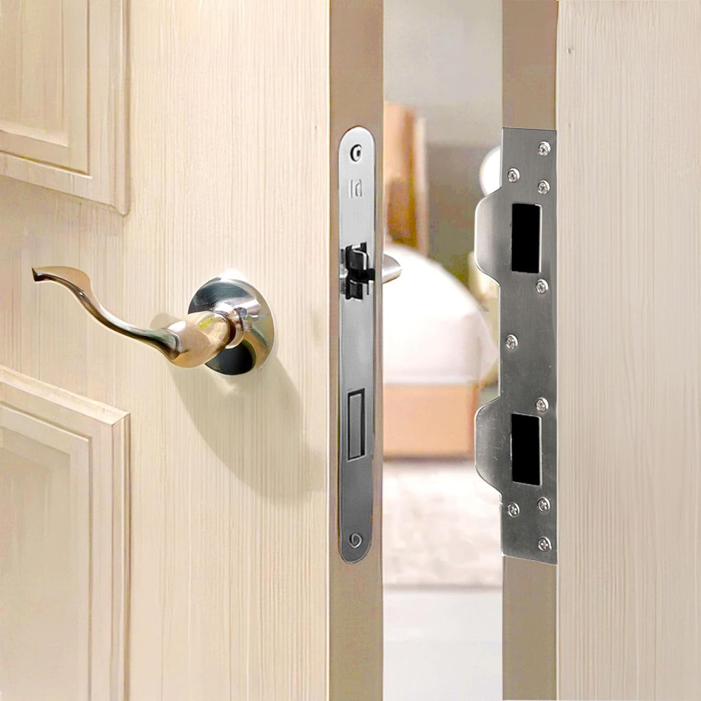 Door Strike Plate Reinforcement Plate, Front Door Strike Plate, Double Strike Plate for 5-1/2 in. Hole Centers, Heavy
