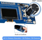 4PCS 0.96 Inch OLED I2C IIC Display Module with EC11 Rotary Encoder