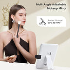 Leather Makeup Case with LED Lighted Mirror 11.4 Inch Travel Makeup Bag Adjustable Brightness in 3 Colors Cosmetic
