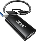 Video Capture Card HDMI to USB 3.0, 1080P 60FPS/2K 30FPS for Streaming | Plug and Play with Type-C & Type-A Ports